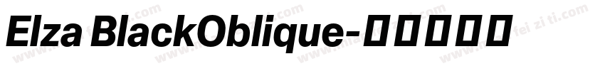 Elza BlackOblique字体转换